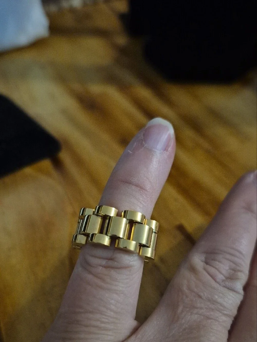 Plunder Gold Chunky Link Ring